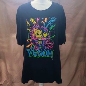 MARVEL'S PoP!TEES Neon Blacklight Venom Tee Adult 2XL